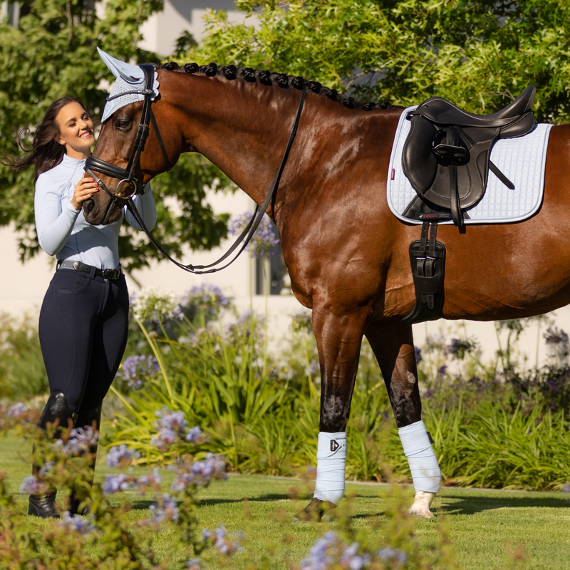 LeMieux Suede Dressage Square - Mist-3